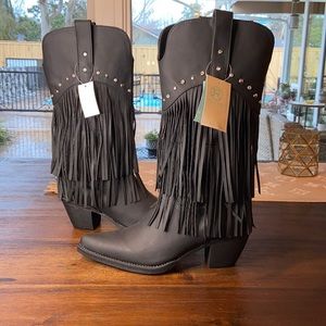 Roper Womens Oakley 12”  Faux Leather Pointed Toe Boots